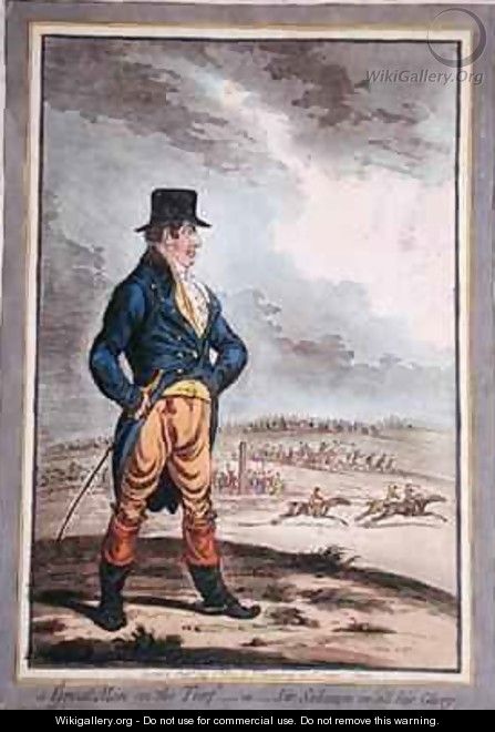 A Great Man at the Turf or Sir Solomon in all his Glory - James Gillray