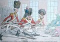St Georges Volunteers Charging down Bond Street after clearing the Ring in Hyde Park and storming the Dunghill at Marybone - James Gillray