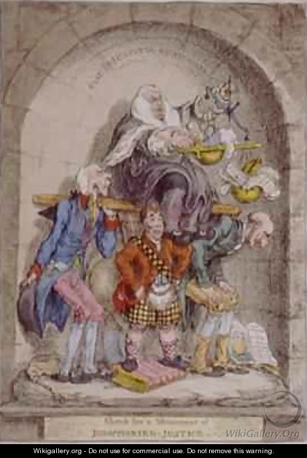 Sketch for a Monument of Disappointed Justice - James Gillray