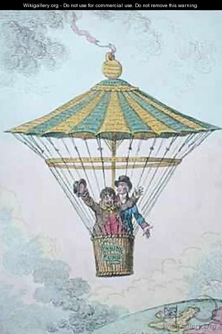 The National Parachute or John Bull conducted to Plenty and Emancipation - James Gillray