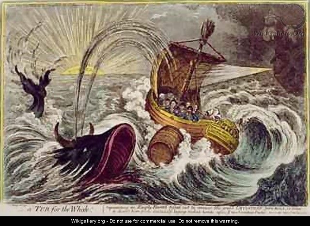 A Tub for the Whale published by Hannah Humphrey in 1806 - James Gillray