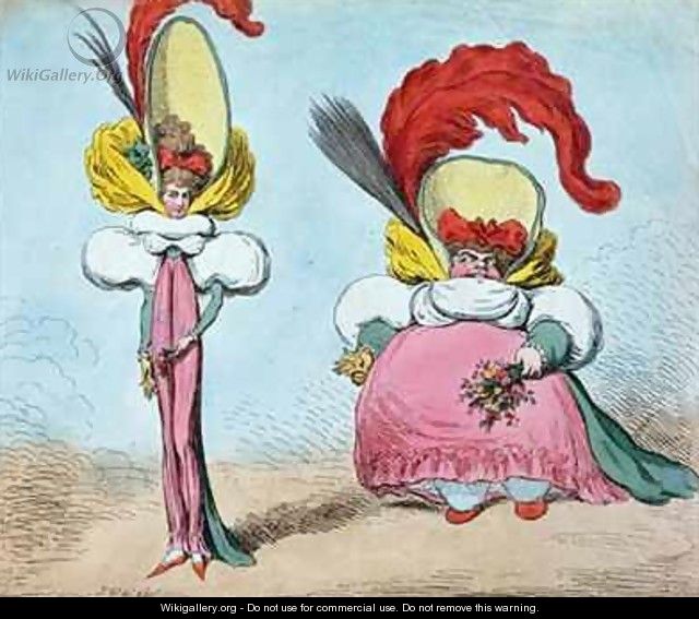 Following the Fashion St Jamess giving the Ton a Soul without a Body Cheapside aping the Mode a Body without a Soul - James Gillray