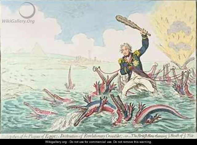 Extirpation of the Plagues of Egypt Destruction of Revolutionary Crocodiles - James Gillray