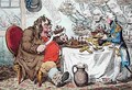 John Bull Taking a Luncheon or British Cooks cramming Old Grumble Gizzard with Bonne Chere - James Gillray