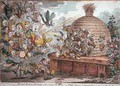 Broad Bottom Drones storming the Hive Wasps Hornets and Bumble Bees joining in the Attack - James Gillray