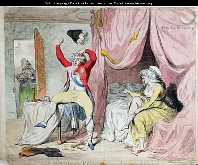 The Morning after Marriage or A scene on the Continent - James Gillray