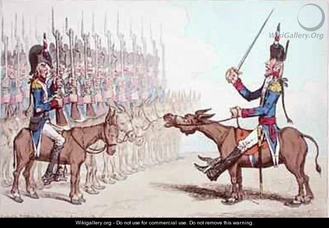 LInfanterie Francaise en Egypte or Le General lAsne converted to Ibrahim Bey - James Gillray