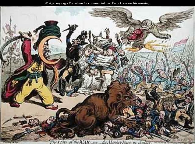 The State of War or The Monkey Race in Danger - James Gillray