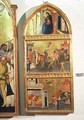 The Martyrdom of St Sebastian Altarpiec side panel showing the Virgin and scenes from the martyrdom of the saint - Niccolo del Biondo Giovanni di