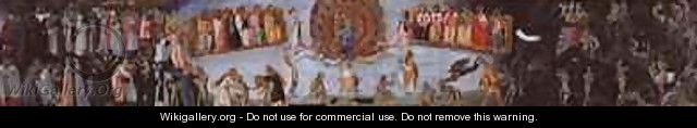 The Last Judgement predella panel depicting Heaven and Hell - Paolo di Grazia Giovanni di