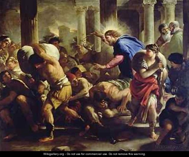 Christ Driving the Merchants from the Temple - Luca Giordano