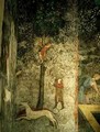 Hunting dogs and men climbing a tree - Matteo Giovanetti