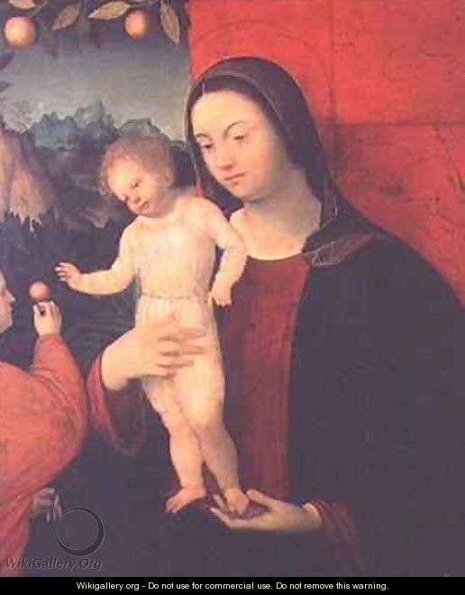 Madonna and Child with St Catherine - Agostino da Lodi Giovanni