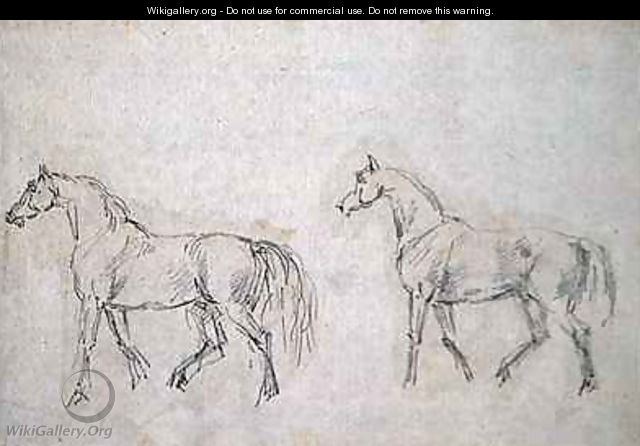 Two horses walking left - Sawrey Gilpin