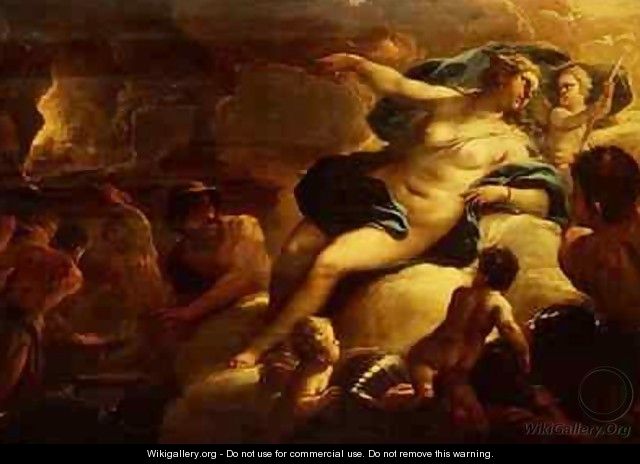 Venus at the Forge of Vulcan - Luca Giordano