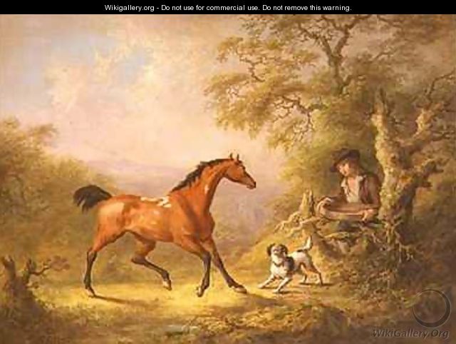 A Groom Feeding a Horse - Sawrey Gilpin
