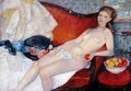 Nude with Apple - William Glackens