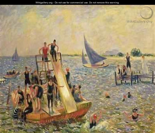 The Float or The Raft - William Glackens