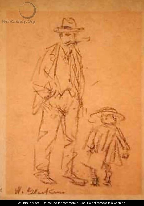 Man with Child - William Glackens