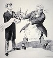American Cartoon Showing US President Tuft Handing the Problematical Mexican Situation to His Succesor Woodrow Wilson in 1913 - Louis Glackens