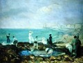 Figures on the Shore at Dieppe - William Glackens