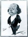 Caricature of Gustave Flaubert - Eugene Pierre Francois Giraud