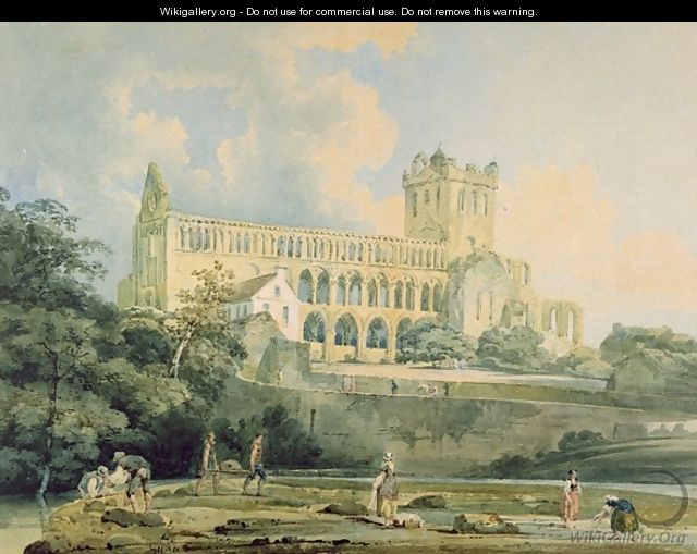 Jedburgh Abbey from the River - Thomas Girtin