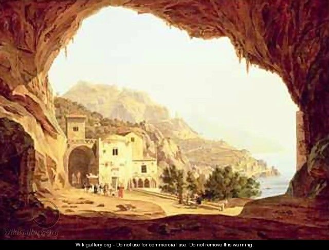 View from a Grotto over the Amalfi Coast - Carl Wilhelm Goetzloff