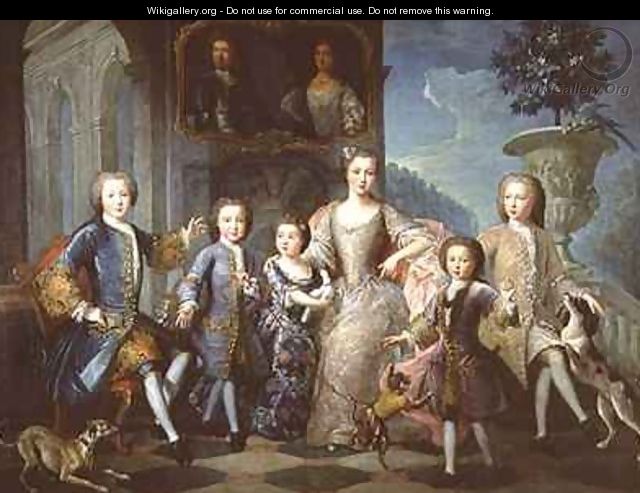 Portrait of the Family of the Duke of Valentinois - Pierre Gobert