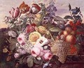 Still life with flowers and grapes - Joseph Goblet