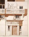 Doorway and Front Elevation of Studio and House for Frank Miles 1852-91 Tite Street Chelsea - Edward William Godwin