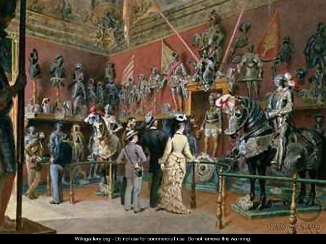 The first Armoury Room of the Ambraser Gallery in the Lower Belvedere - Carl Goebel