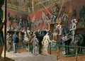 The first Armoury Room of the Ambraser Gallery in the Lower Belvedere - Carl Goebel