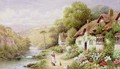 Cottages by a Stream - A.N. Glover