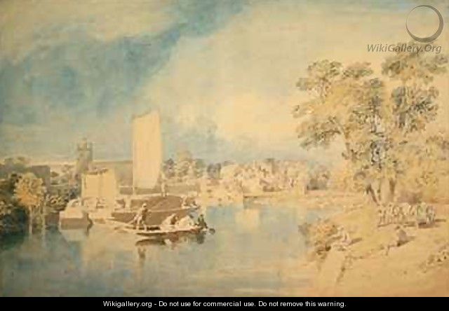 The Thames at Isleworth - John Glover