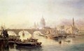 St Pauls Cathedral and London Bridge - Edward Angelo Goodall