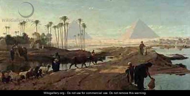 The Subsiding of the Nile - Frederick Goodall