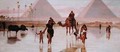 Arabs Crossing a Flooded Field by the Pyramids 2 - Frederick Goodall