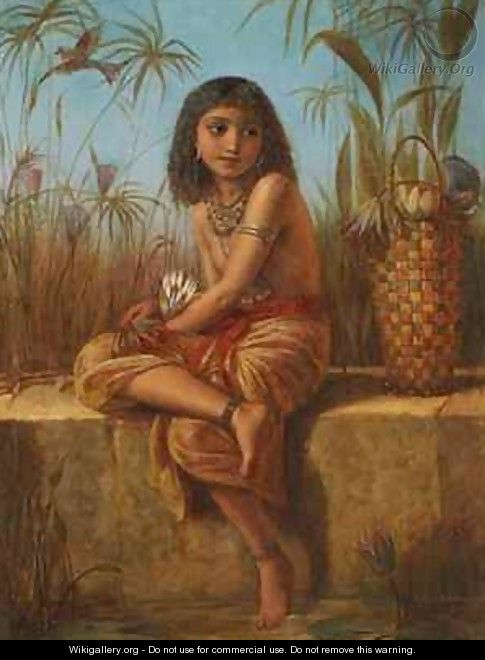 An Egyptian Flower Girl - Frederick Goodall