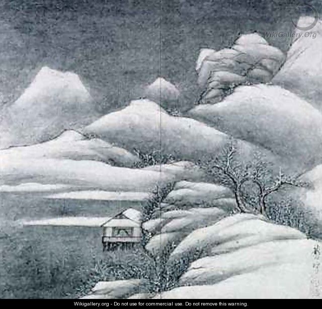 Snow covered landscape from an album of The Four Seasons - Xian Gong