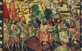 Detail of Hernan Cortes 1485-1547 Entering Cempoal and Receiving Chief Gordo Quauhtlaebana Who Gives Meat and Presents to all the Spaniards - Miguel Gonzalez