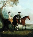 The Hon Marcia Pitt Riding with her Brother the Hon George Pitt later 2nd Lord Rivers in the Park of Stratfield Saye House - Thomas Gooch