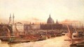 Barges Below London Bridge - Frederick E.J. Goff