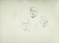Study of Heads for the Cave of the Golden Calf - Spencer Frederick Gore