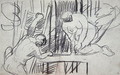 Study of a Tree House with Primitive People for the Cave of the Golden Calf - Spencer Frederick Gore