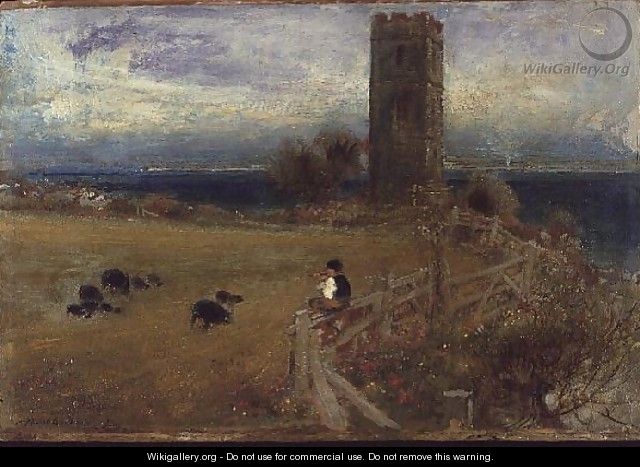 The Shepherd Boy Sidestrand Norfolk - Albert Goodwin