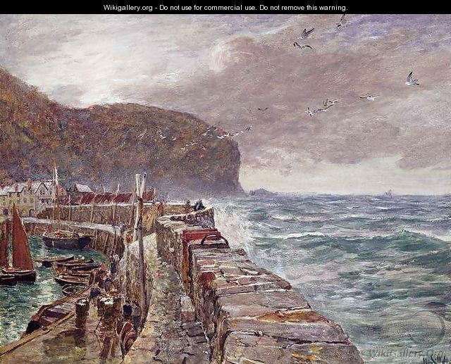 Clovelly Pier - Charles Napier Hemy