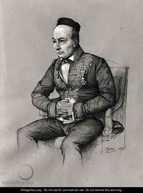 Portrait of Charles Augustin Sainte Beuve 1804-69 - Francois - Joseph Heim
