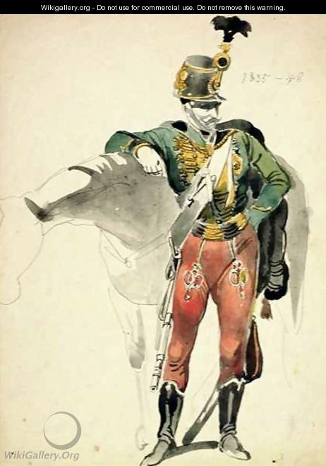 A Hussar of the 9th Regiment Light Cavalry dress - Johan Baptiste Heinefetter