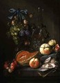 Still Life of Fruit and Oysters - Cornelis De Heem